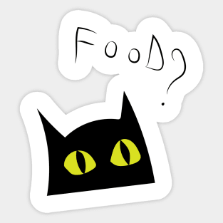 Food? asks the cat Sticker